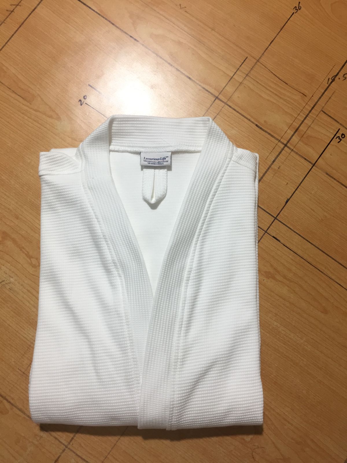 Terry Bathrobe Folded with Tag